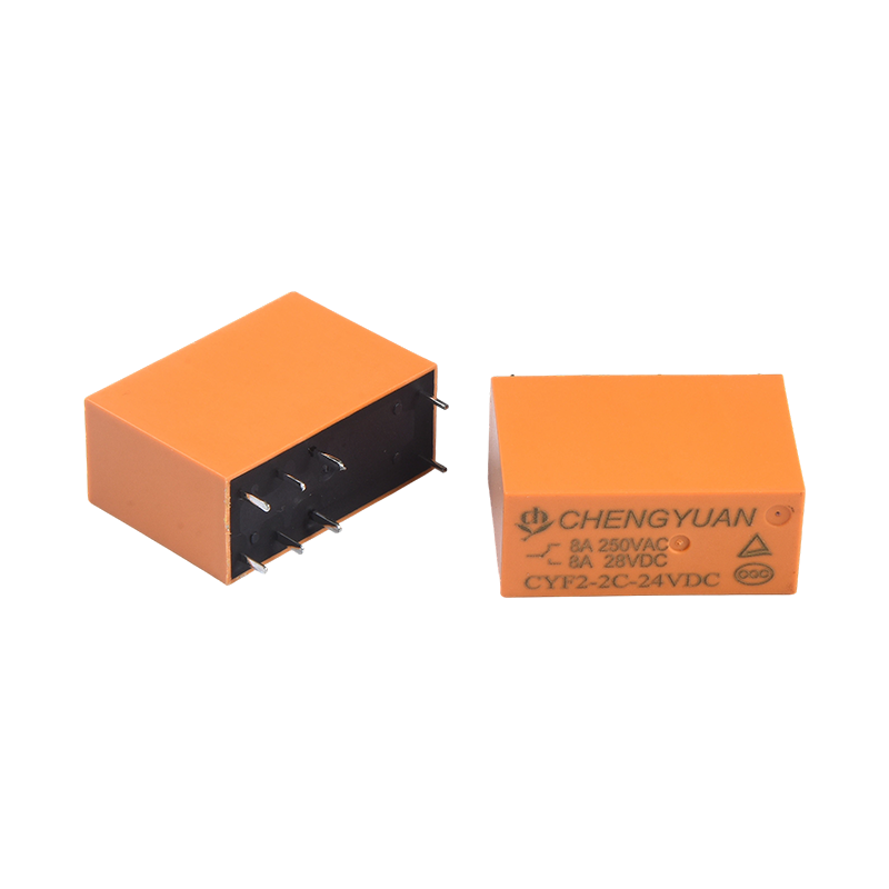 CYF2 relé, DPDT relé, JQX-14F, 5A 250 VAC relé, 8A relé, 8 PIN-es PCB 0,54 W relé.14F teljesítményrelé
