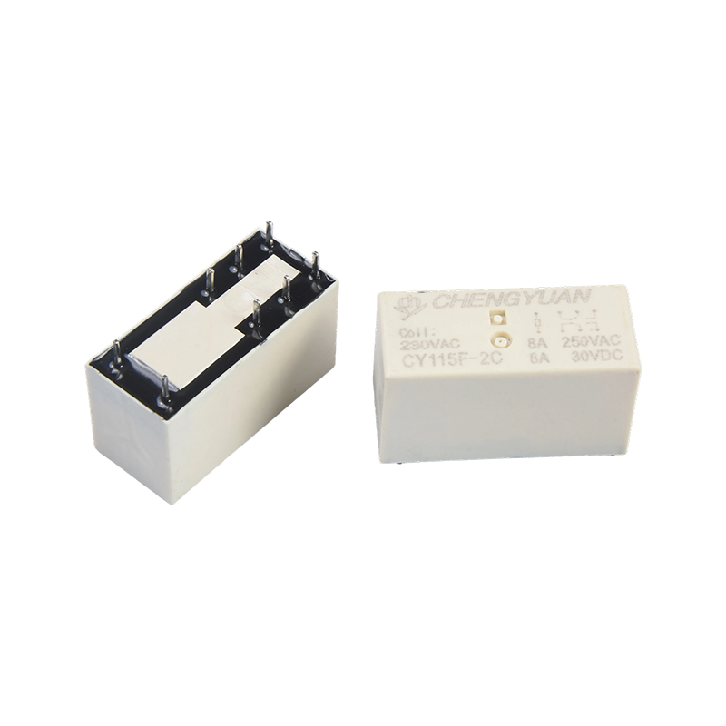 CY115F2 relé, DPDT PCB relé, JQX-115F, 8A 0,4 W 8PIN relé, NYÁK 2C relé.115F teljesítményrelé