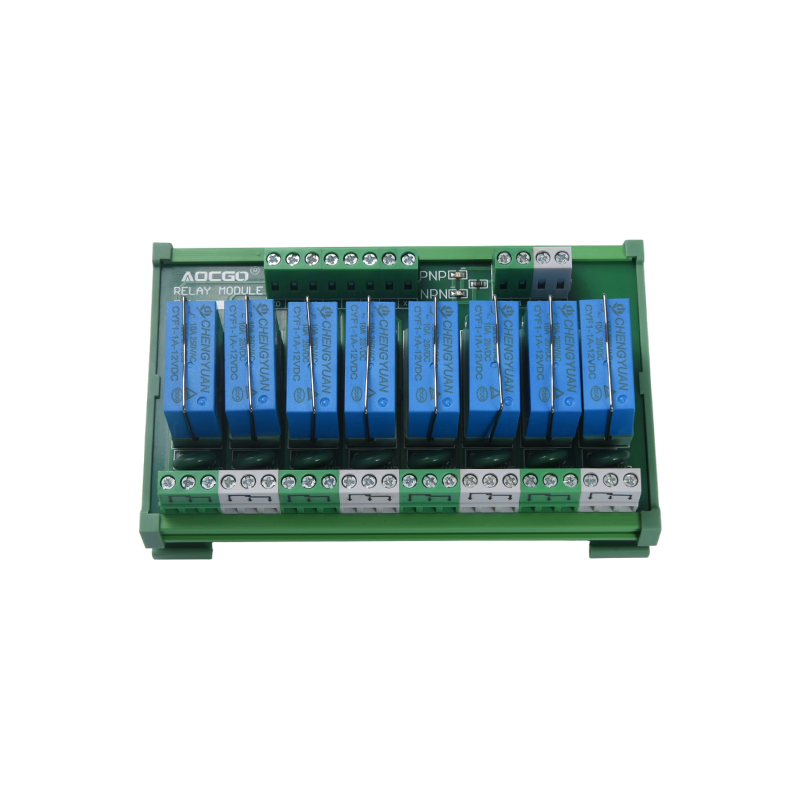 MCYF1 relémodul, 14F sínes relémodul, 14F 10A ipari csatlakozómodul.